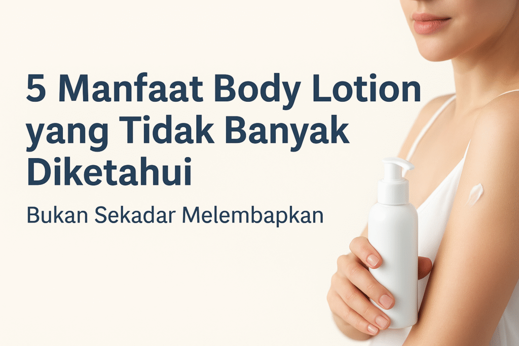 manfaat body lotion Whiteplus untuk kulit sehat dan cerah, dengan desain elegan